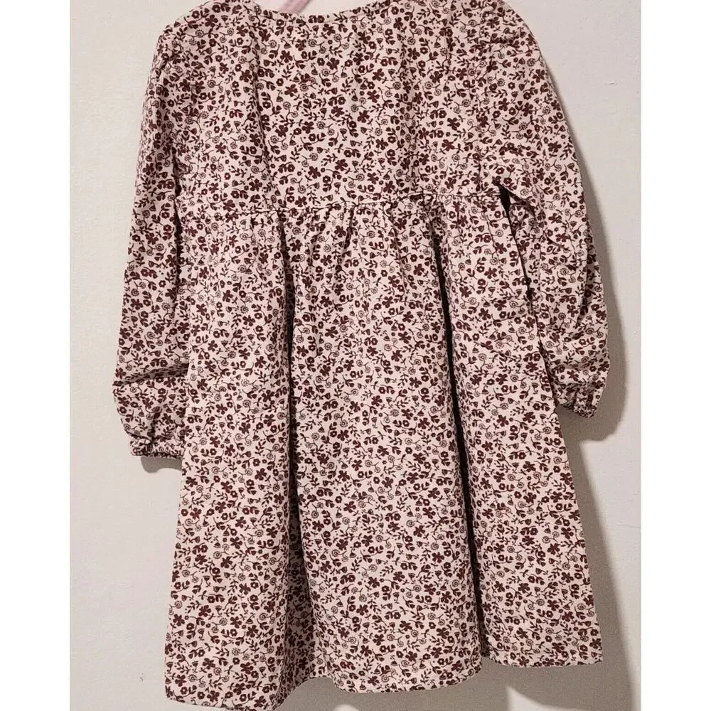 OLD NAVY Long-Sleeve Button-Front‎ Corduroy Swing Dress for Toddler Girls 4T
